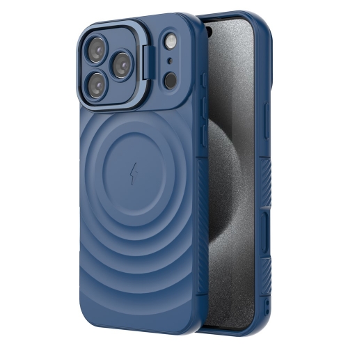 Силиконов калъф MagSF Kickstand за iPhone 17 Pro Max, син