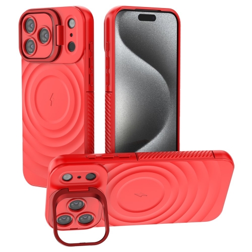 Силиконов калъф MagSF Kickstand за iPhone 17 Pro Max, Червен