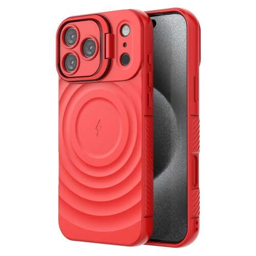 Силиконов калъф MagSF Kickstand за iPhone 17 Pro Max, Червен