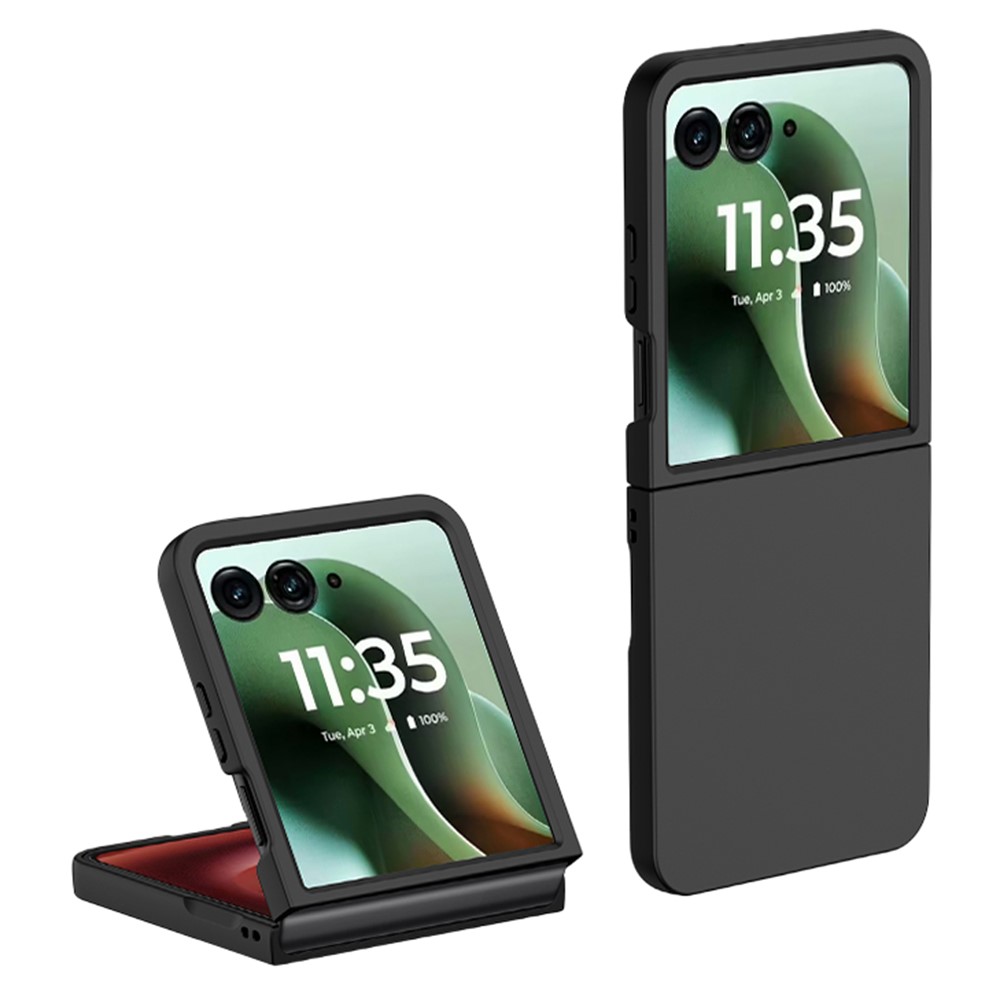 Пластмасов калъф Rubberized за Motorola Razr 60 Ultra 5G, черен