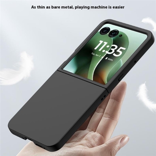 Пластмасов калъф Rubberized за Motorola Razr 60 Ultra 5G, черен