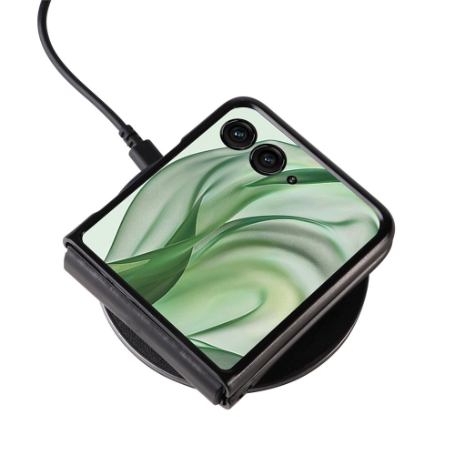 Калъф Litchi Texture Leather за Motorola Razr 60 Pro 5G / Razr 50 Ultra 5G, Черен