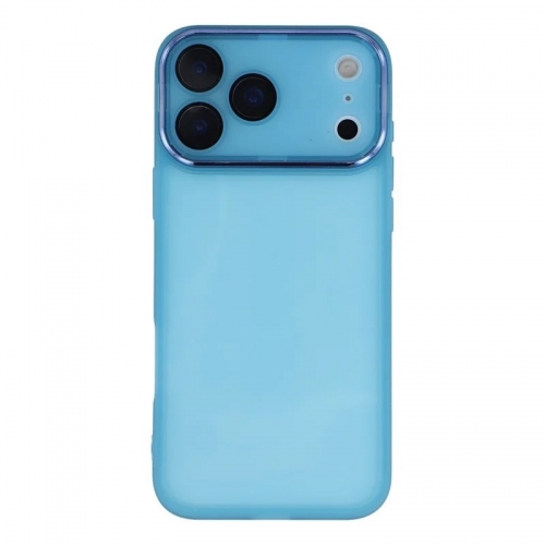 Силиконов калъф със стъклен протектор Wanlonfeng Dksm за iPhone 17 Pro, Син