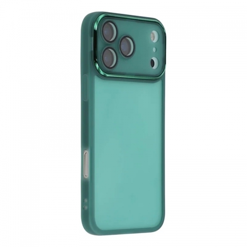 Силиконов калъф със стъклен протектор Wanlonfeng Dksm за iPhone 17 Pro, Зелен