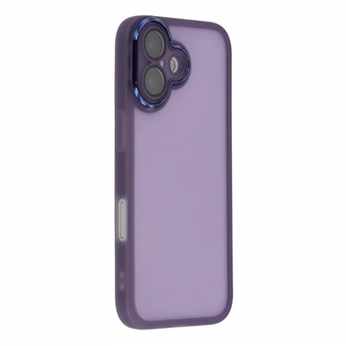 Силиконов калъф със стъклен протектор Wanlonfeng Dksm за iPhone 17, Лилав