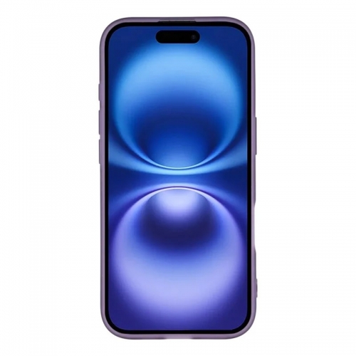 Силиконов калъф със стъклен протектор Wanlonfeng Dksm за iPhone 17, Лилав