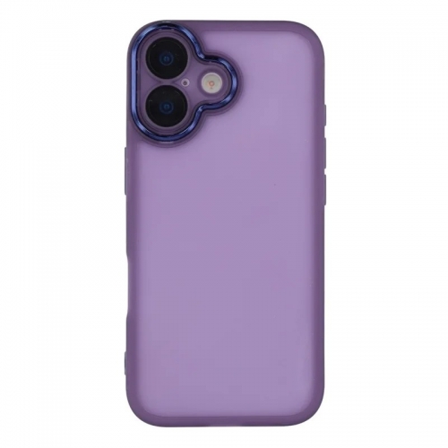 Силиконов калъф със стъклен протектор Wanlonfeng Dksm за iPhone 17, Лилав
