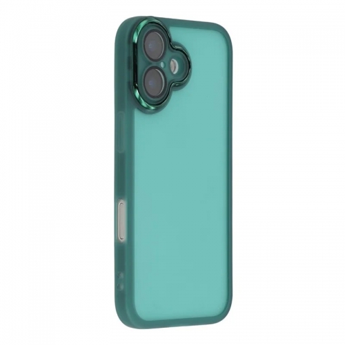 Силиконов калъф със стъклен протектор Wanlonfeng Dksm за iPhone 17, зелен
