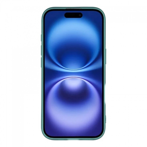 Силиконов калъф със стъклен протектор Wanlonfeng Dksm за iPhone 17, зелен