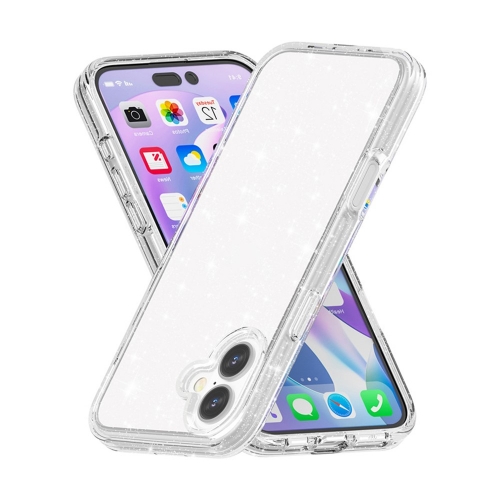 Калъф Glitter Shiny за iPhone 17, прозрачен с бляскави частици