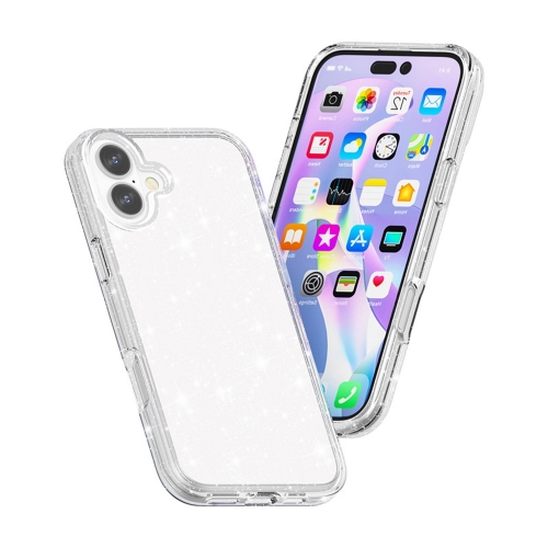 Калъф Glitter Shiny за iPhone 17, прозрачен с бляскави частици