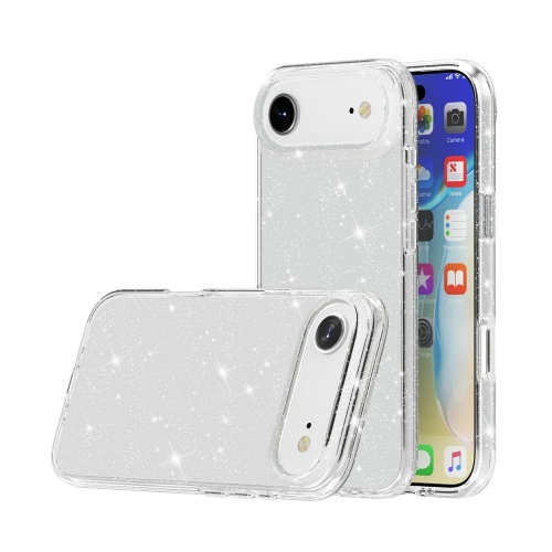 Калъф Glitter Shiny за iPhone 17 Air, прозрачен с бляскави частици
