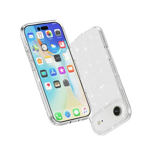 Калъф Glitter Shiny за iPhone 17 Air, прозрачен с бляскави частици