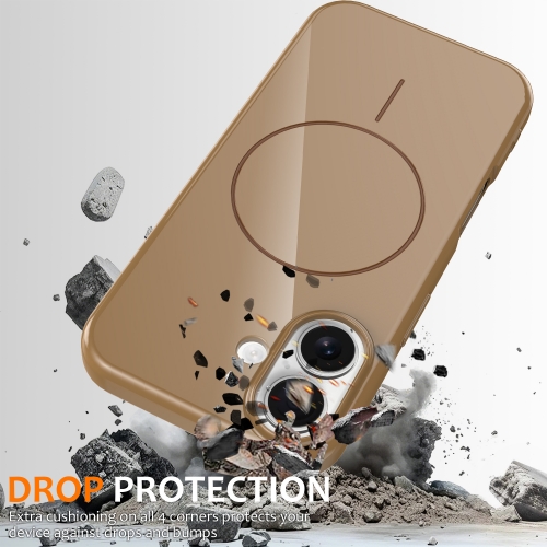 Силиконов калъф Magnetic MagSF за iPhone 17, кафяв
