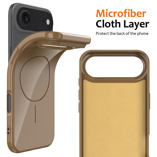 Силиконов калъф Magnetic MagSF за iPhone 17 Air, кафяв