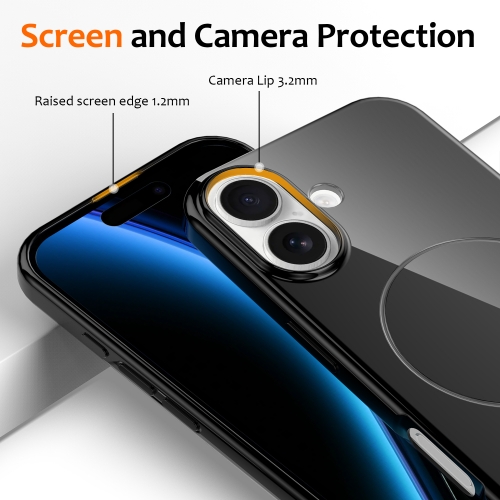 Силиконов калъф Magnetic MagSF за iPhone 17, черен