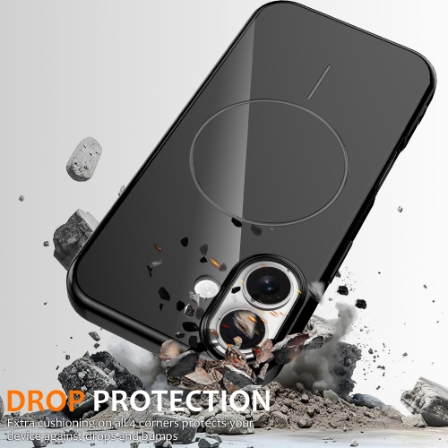 Силиконов калъф Magnetic MagSF за iPhone 17, черен