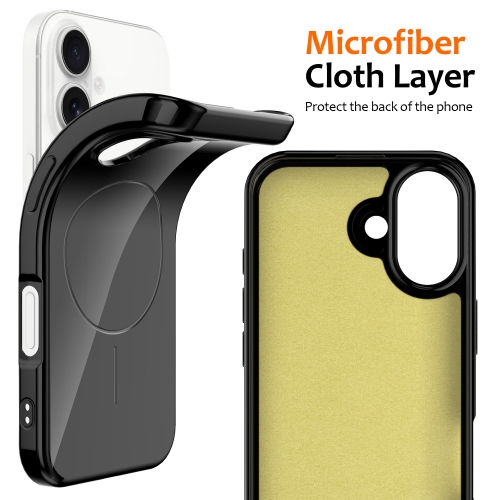Силиконов калъф Magnetic MagSF за iPhone 17, черен