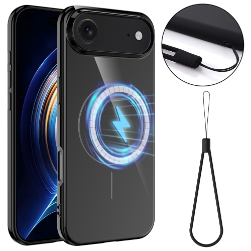 Силиконов калъф Magnetic MagSF за iPhone 17 Air, черен