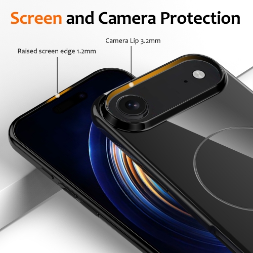 Силиконов калъф Magnetic MagSF за iPhone 17 Air, черен
