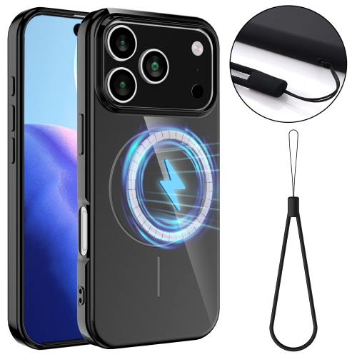 Силиконов калъф Magnetic MagSF за iPhone 17 Pro, черен