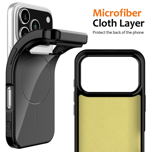 Силиконов калъф Magnetic MagSF за iPhone 17 Pro, черен