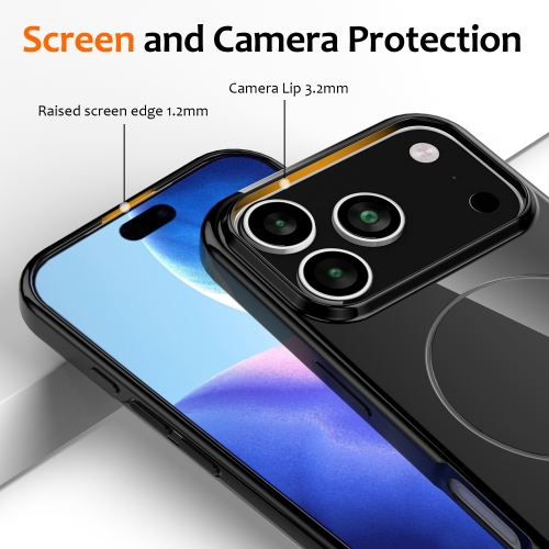 Силиконов калъф Magnetic MagSF за iPhone 17 Pro Max, черен