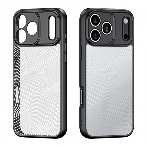 Калъф Dux Ducis Aimo за iPhone 17 Pro, черен- прозрачен