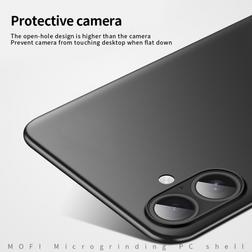 Пластмасов калъф Mofi Shield Matte за iPhone 17, черен