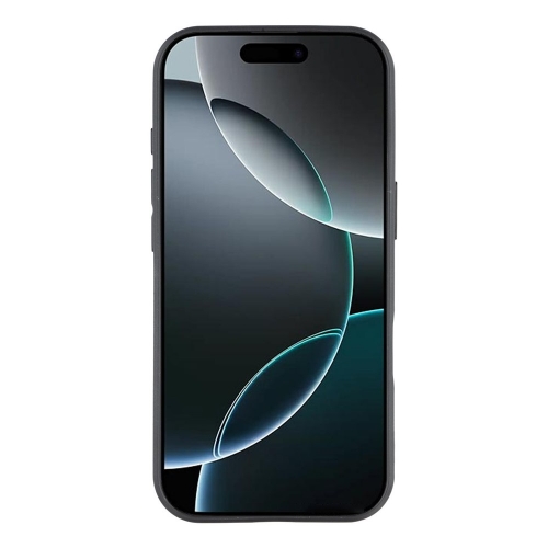 Силиконов калъф Carbon Fiber Texture за iPhone 17 Pro, черен
