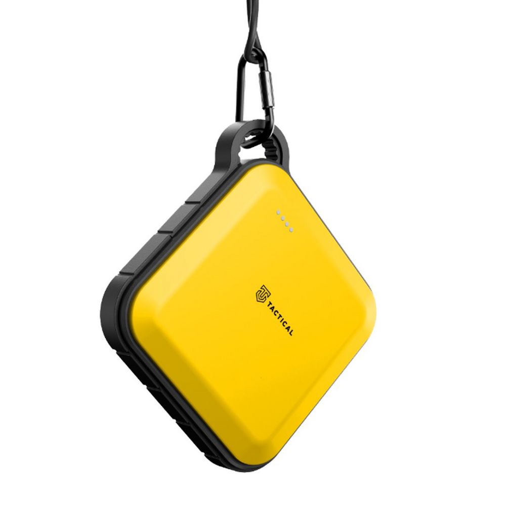 Външна батерия Tactical 10050mAh, Power Bank, с LED светлини и карабинер, жълт