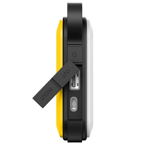 Външна батерия Tactical 10050mAh, Power Bank, с LED светлини и карабинер, жълт