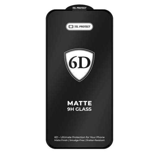 Стъклен протектор 6D Full Glue Matt за Xiaomi Redmi Note 13 5G, Note 13 Pro 4G, черен