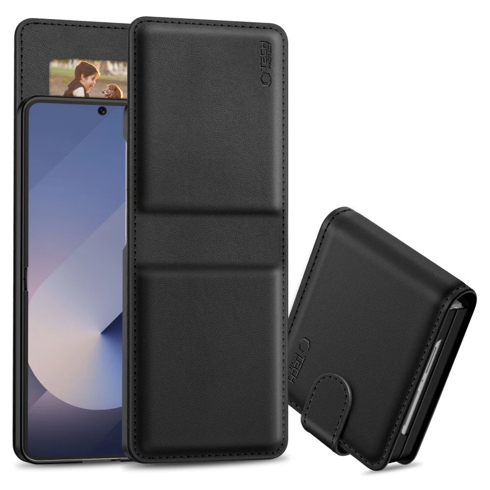 Калъф Гръб Tech-Protect Wallet за Samsung Galaxy Z Flip6 / Z Flip7 FE, черен
