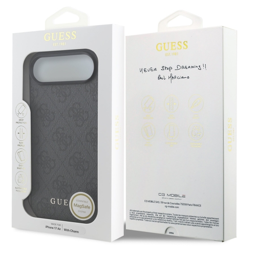 Калъф Guess 4G Charm за iPhone 17 Air, сив
