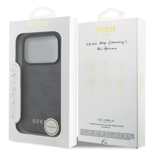 Калъф Guess 4G Charm за iPhone 17 Pro, сив