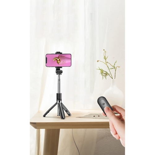  Селфи стик с трипод XO SS08, Bluetooth, 68cm, Selfie Stick, Черен