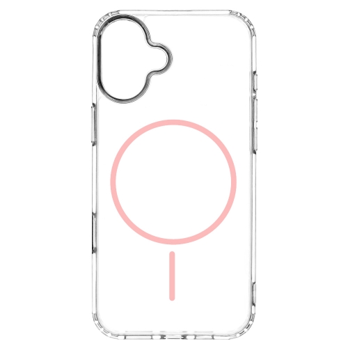 Калъф Anti Shock Thin MagSF за iPhone 16, розов-прозрачен
