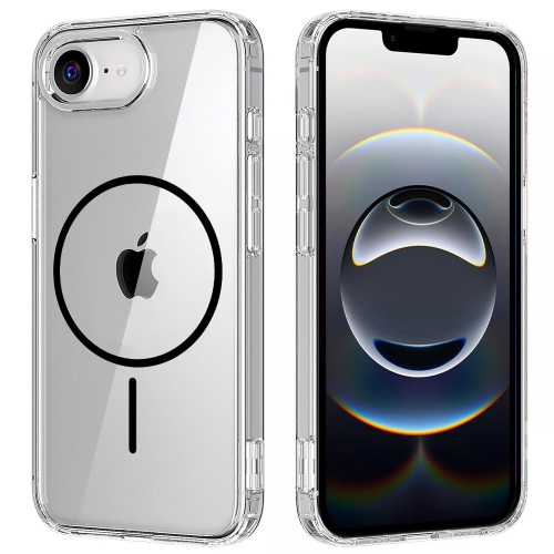 Калъф Anti Shock Thin MagSF за iPhone 16e/17e, черен-прозрачен