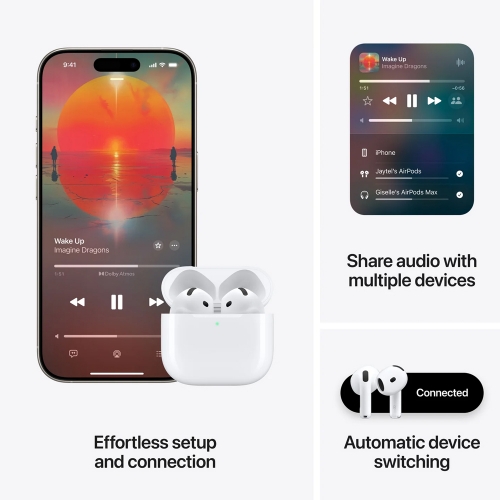 Слушалки Apple AirPods 4, mxp63zm, USB-C 