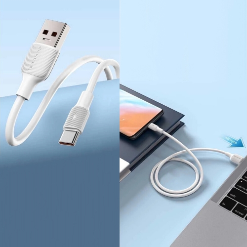 Кабел Sendem M63T USB към USB-C, Short, 25cm, 100W, Бял