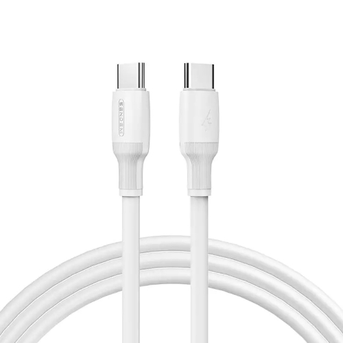 Кабел Sendem M77, USB - C към USB - C, 2m, 66W, Бял