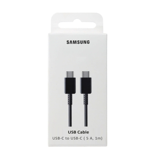 Кабел Samsung, USB-C към USB-C, 5A, 1m, EP-DN975BBEGWW, черен