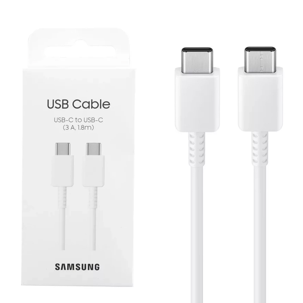 Кабел Samsung EP-DX310JWE, USB-C към USB-C, 1.8м., Бял