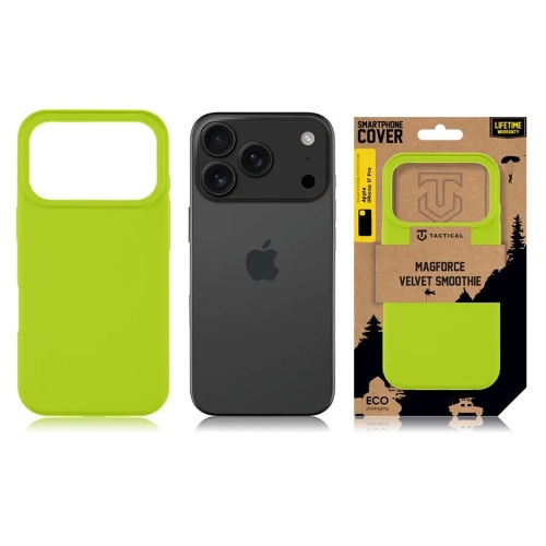 Калъф Tactical MagForce Velvet Smoothie за iPhone 17 Pro, Лайм