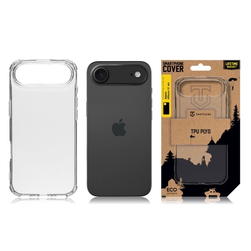 Силиконов калъф Tactical Plyo Cover за iPhone 17 Air, прозрачен