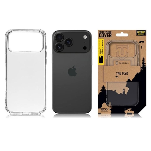 Силиконов калъф Tactical Plyo Cover за iPhone 17 Pro Max, прозрачен