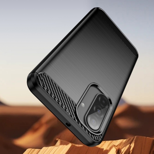 Силиконов Калъф Carbon Fibre Brushed за Samsung Galaxy A17 5G, Черен