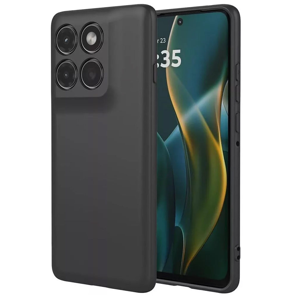 Силиконов калъф Soft Matte за Motorola Edge 60 Pro 5G, Черен
