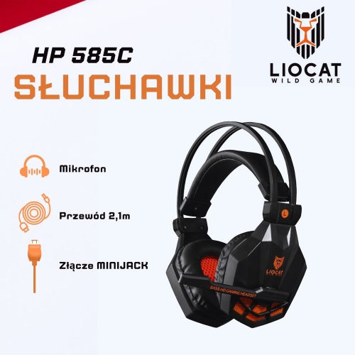 Геймърски Слушалки Liocat 585C, черен